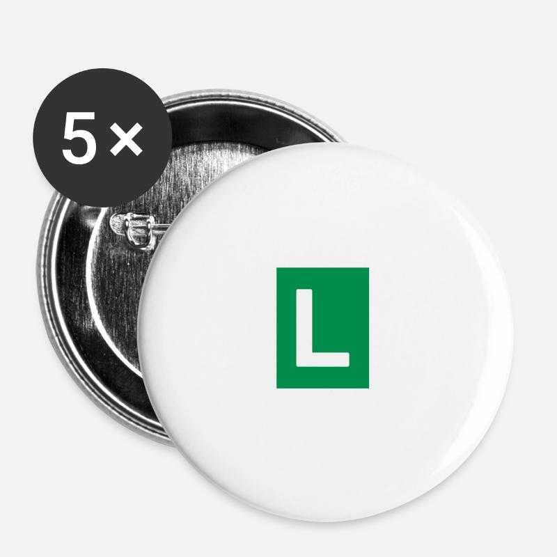 L - Buttons large 2.2''/56 mm (5-pack) - white