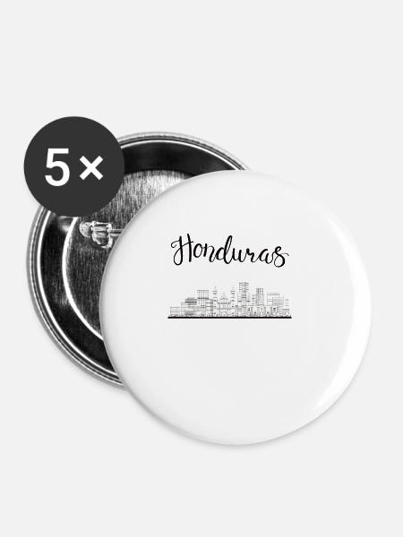 Honduras Stolz Herkunft Geschenk - Buttons groß 56 mm (5er Pack) - Weiß