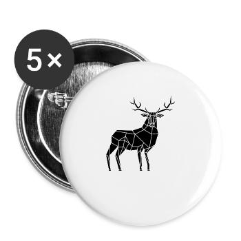 Deer - Buttons large 2.2''/56 mm (5-pack) - white - Front