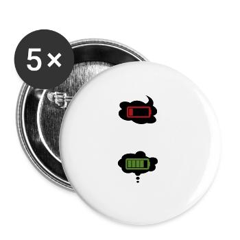 Future Maman Cadeau Annonce Grossesse Enceinte Bat - Lot de 5 grands badges (56 mm) - blanc - Devant