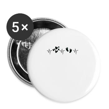 Intensive Nurse Heartbeat NICU Nurse - Buttons large 2.2''/56 mm (5-pack) - white - Front