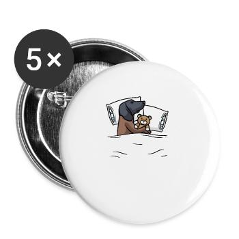 Bavarian mountain hound - Buttons large 2.2''/56 mm (5-pack) - white - Front