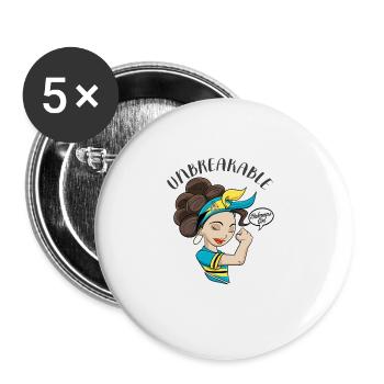 Bahamas Girl Unbreakable I Bahamas Heritage I - Buttons large 2.2''/56 mm (5-pack) - white - Front