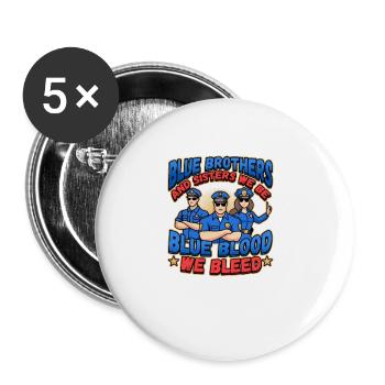 Law Enforcement Design for a Police Officer - Buttons groß 56 mm (5er Pack) - Weiß - Vorne