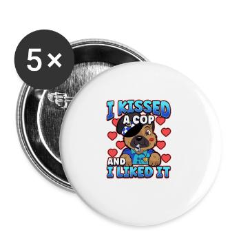 Law Enforcement Design for a Police Officer - Buttons groß 56 mm (5er Pack) - Weiß - Vorne