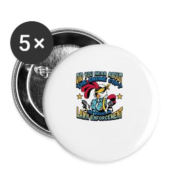 Conception de l’application de la loi pour un agent de police - Lot de 5 grands badges (56 mm) - blanc - Devant