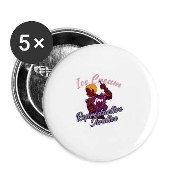 Reproductive Justice Pro Choice Abtreibung - Buttons groß 56 mm (5er Pack) - Weiß - Vorne