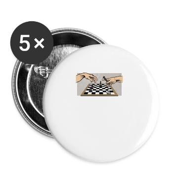 Échecs La création d'échecs - Lot de 5 grands badges (56 mm) - blanc - Devant