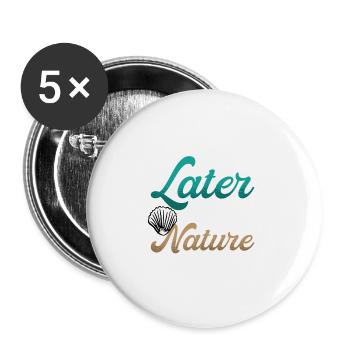 Marine Science Design for an Ocean Student - Buttons large 2.2''/56 mm (5-pack) - white - Front