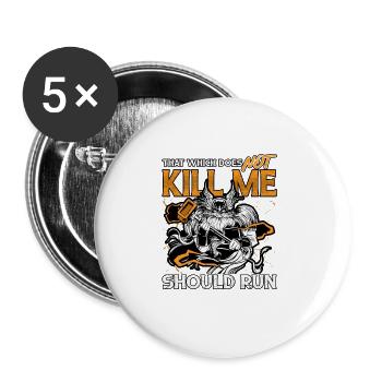 Norse Viking Mythology Design for Viking Warriors - Buttons groß 56 mm (5er Pack) - Weiß - Vorne