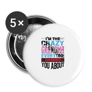 Grandparents' Day - Coolest Grandmother Ever - Buttons large 2.2''/56 mm (5-pack) - white - Front
