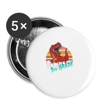 Enfin 3ème année, deuxième année - T-REX - Lot de 5 grands badges (56 mm) - blanc - Devant