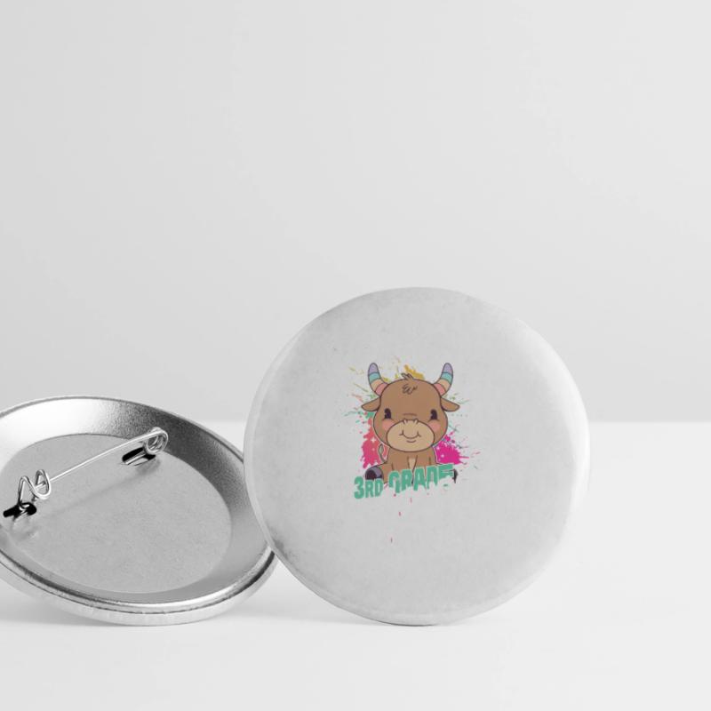Finally 3rd Grade, Second Grader Buttons large 2.2''/56 mm (5-pack)