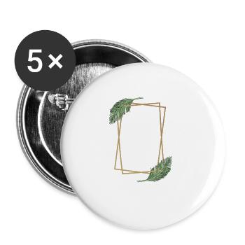 Partner Look Couple Partner Couple Couple Family - Buttons large 2.2''/56 mm (5-pack) - white - Front