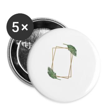 Partner Look Couple Partner Couple Couple Family - Buttons large 2.2''/56 mm (5-pack) - white - Front