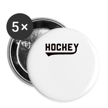 Hockey Torwart Eishockey Torhüter Sport Verein - Buttons groß 56 mm (5er Pack) - Weiß - Vorne