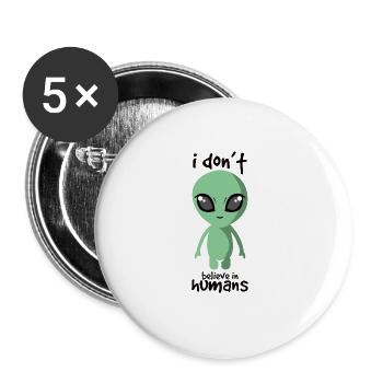 Graffiti Drops UFO Mystère - Lot de 5 grands badges (56 mm) - blanc - Devant