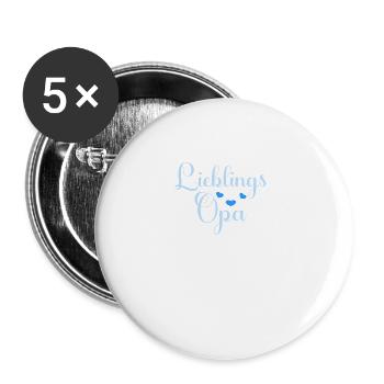 Lieblings Opa Opi Grandpa witziges lustiges Opa - Buttons groß 56 mm (5er Pack) - Weiß - Vorne