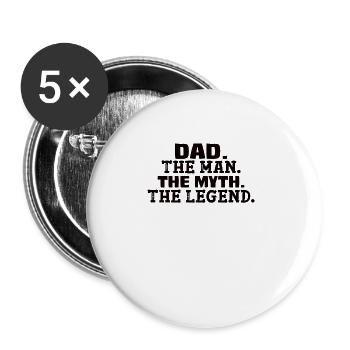 World Best Dad Father Couple Couples Parents Dad daddy - Buttons large 2.2''/56 mm (5-pack) - white - Front