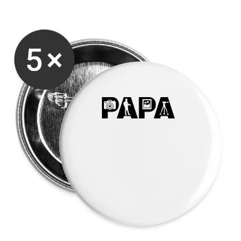 Fotograf Vater Fotografie Kamera - Buttons groß 56 mm (5er Pack) - Weiß - Vorne