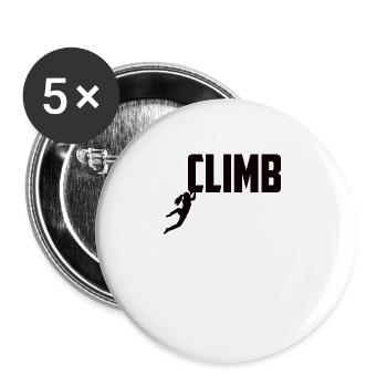Escalade Escalade Solo Escalade Femmes - Lot de 5 grands badges (56 mm) - blanc - Devant