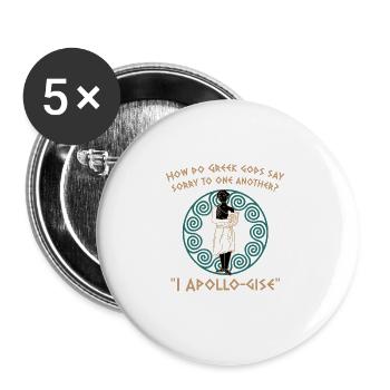 Antike Griechisches Mythologie und Griechischer - Buttons groß 56 mm (5er Pack) - Weiß - Vorne