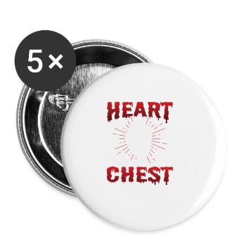Zombie Horror Horror Film Festival + Halloween - Buttons large 2.2''/56 mm (5-pack) - white - Front
