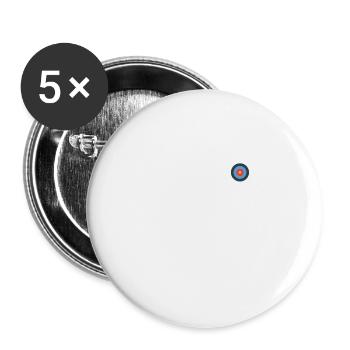 Bogensport Bogenschütze Bogenschießen Pfeil Bogen - Buttons groß 56 mm (5er Pack) - Weiß - Vorne