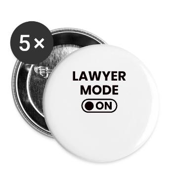 Lawyer Profession Lawyer Lawyer Law - Buttons large 2.2''/56 mm (5-pack) - white - Front