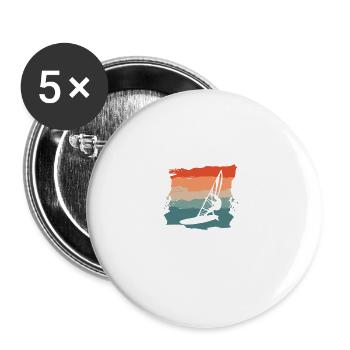 If You Want Me To Listen To You Talk About Windsur - Buttons groß 56 mm (5er Pack) - Weiß - Vorne