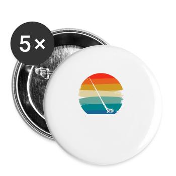 Retro Vintage Classic For An Alphorn Player makes - Buttons large 2.2''/56 mm (5-pack) - white - Front