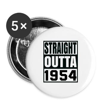 STRAIGHT OUTTA 1954 - Lot de 5 grands badges (56 mm) - blanc - Devant