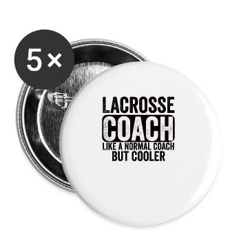 Lacrosse Trainer Expert Sports Game Coach - Buttons large 2.2''/56 mm (5-pack) - white - Front