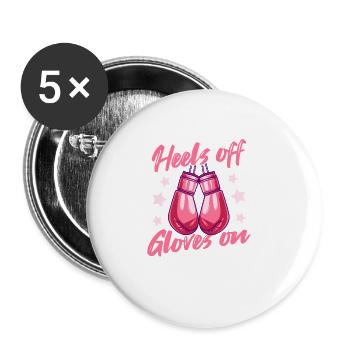 Boxer Girl Boxing Box Club, Women's Women's Boxer - Buttons large 2.2''/56 mm (5-pack) - white - Front