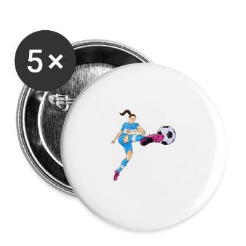 Argentinan National Soccer Team I Football - Buttons groß 56 mm (5er Pack) - Weiß - Vorne