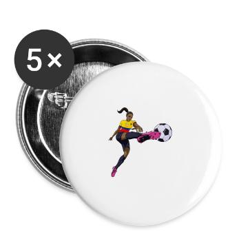 Ecuadorian National Soccer Team I Football Ecuador - Buttons groß 56 mm (5er Pack) - Weiß - Vorne