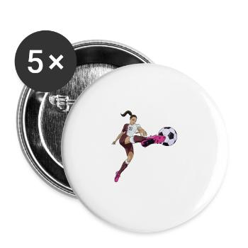Arab National Soccer Team I Football Qatar - Buttons groß 56 mm (5er Pack) - Weiß - Vorne