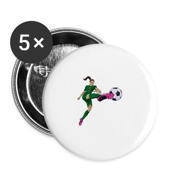 Équipe nationale arabe de football I Football Arabie saoudite - Lot de 5 grands badges (56 mm) - blanc - Devant