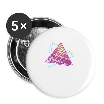Rétro Vintage Classic Melodica Player Instrument - Lot de 5 grands badges (56 mm) - blanc - Devant