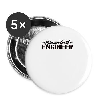 Proud Biomedical Engineer Biology Research Bio - Buttons large 2.2''/56 mm (5-pack) - white - Front