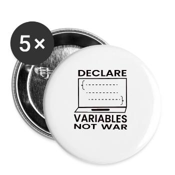 Software Developer Programmer Gift - Buttons large 2.2''/56 mm (5-pack) - white - Front
