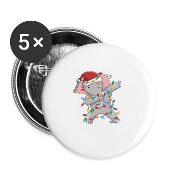 Elephant Father Zookeeper Gift Idea - Buttons large 2.2''/56 mm (5-pack) - white - Front