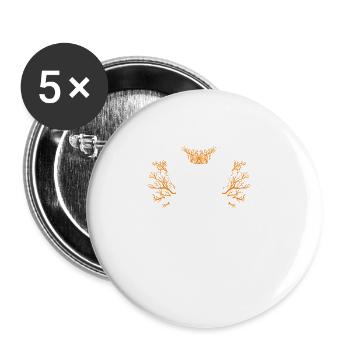 Goth Katze Konzerte Festivals Heavy Black Metal - Buttons groß 56 mm (5er Pack) - Weiß - Vorne