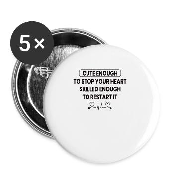 eating anesthesiologist repeat sleep laboratory - Buttons large 2.2''/56 mm (5-pack) - white - Front