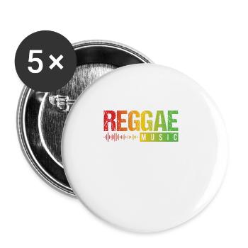 Good Vibes Only Rastafari Rasta Jamaica Reggae - Lot de 5 grands badges (56 mm) - blanc - Devant