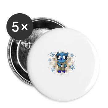 I May Look Like This I Had Night Shift Nurse Owl - Buttons large 2.2''/56 mm (5-pack) - white - Front