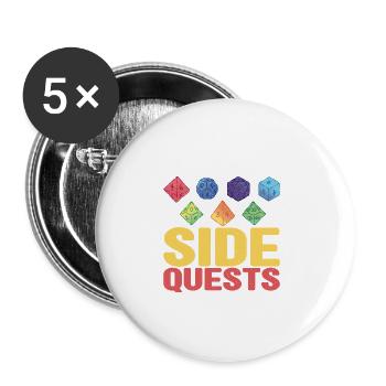 Pen and Paper for RPG Gaming Father - Buttons large 2.2''/56 mm (5-pack) - white - Front
