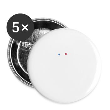 Banquier L'Homme Le Mythe La Légende Bancaire - Lot de 5 grands badges (56 mm) - blanc - Devant