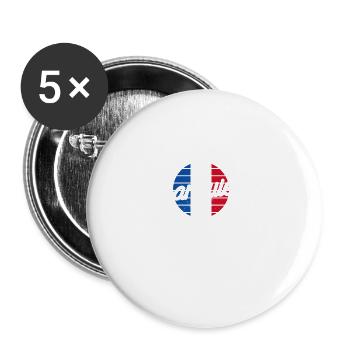 Banquier L'Homme Le Mythe La Légende Bancaire - Lot de 5 grands badges (56 mm) - blanc - Devant