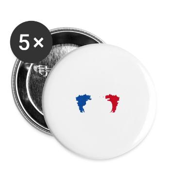 C'est Pas Facile D'Être Un Super Papa Et Un - Lot de 5 grands badges (56 mm) - blanc - Devant